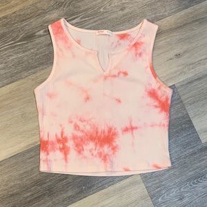 Pink tie dye top